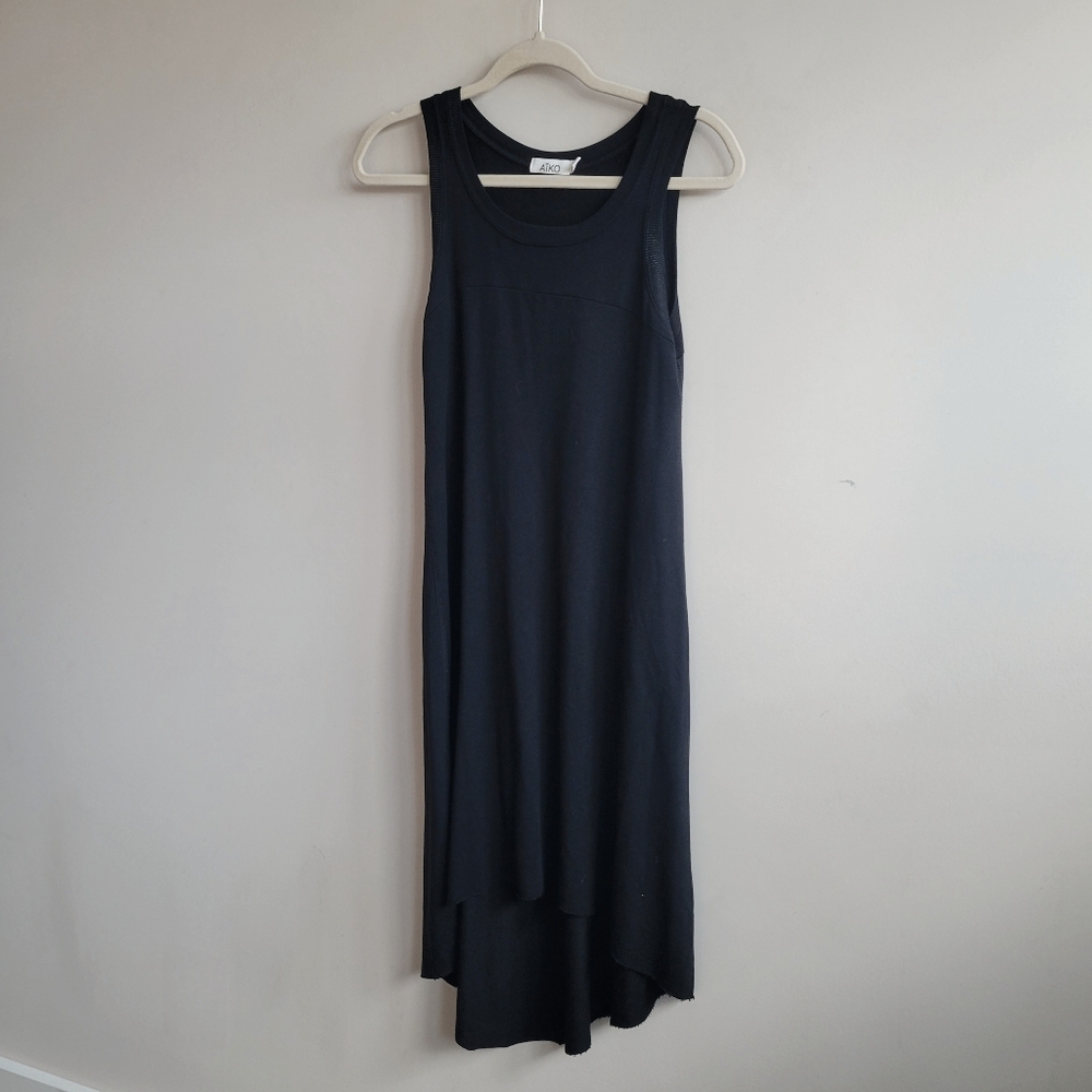 AIKO Jersey Tank-Style Dress In Black